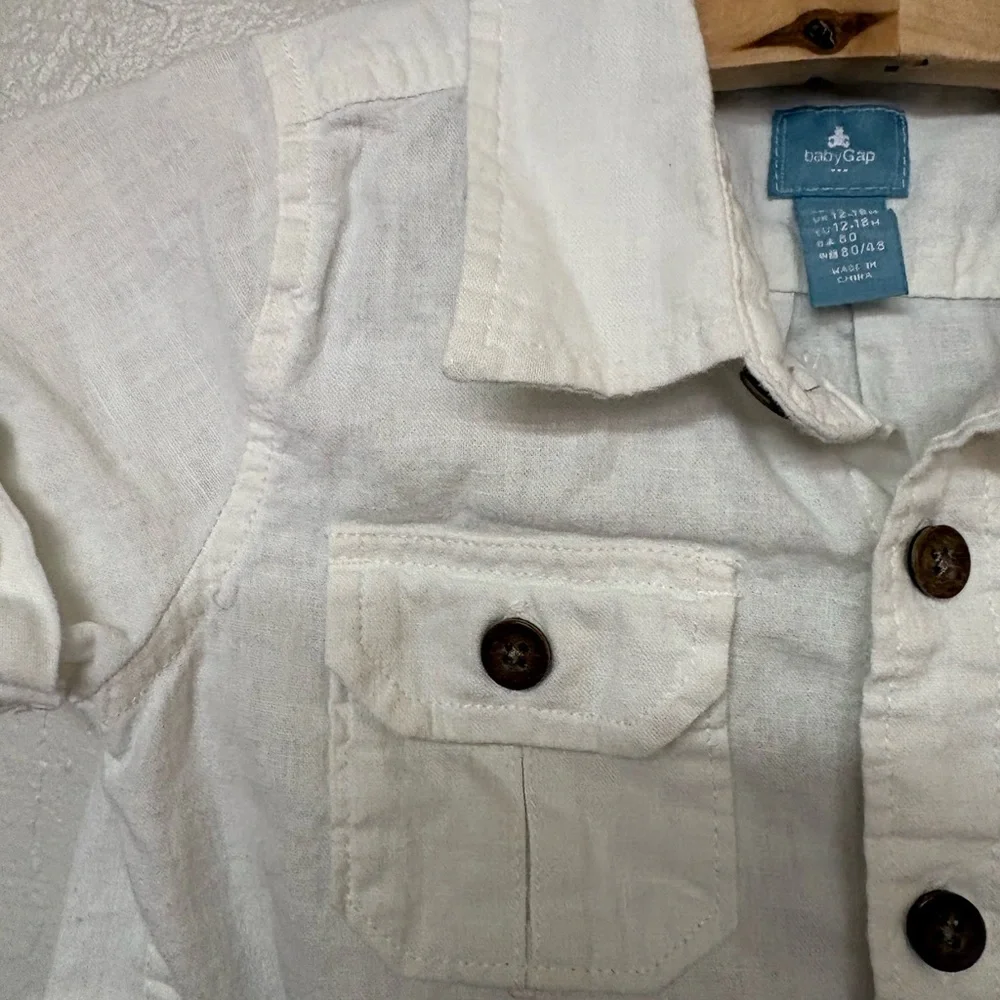 $12 ADD ON baby gap boys linen button down 12-18M Zara Janie and Jack Little Co.